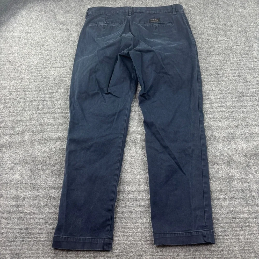 Banana Republic Tapered Fit Chinos 32x30 Navy Blue Stretch Cotton Pants Mens